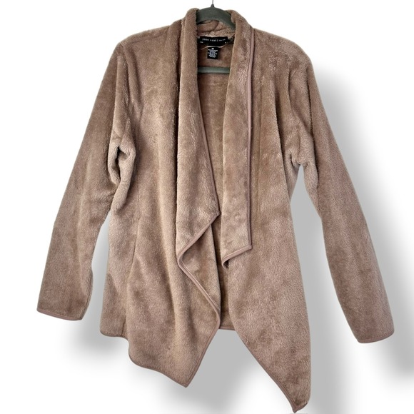 Joan Voss New York Womens Cardigan Brown Size Medium Cozy Soft Warm - Picture 1 of 5